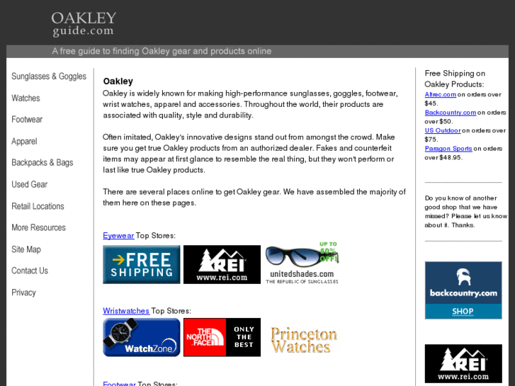 www.oakleyguide.com