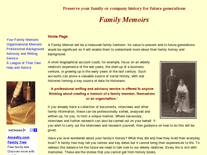 www.family-memoirs.co.uk