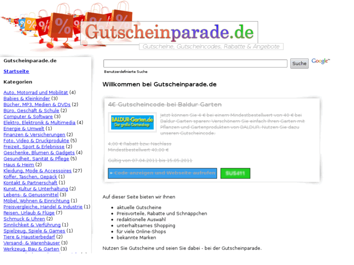 www.gutscheinparade.de