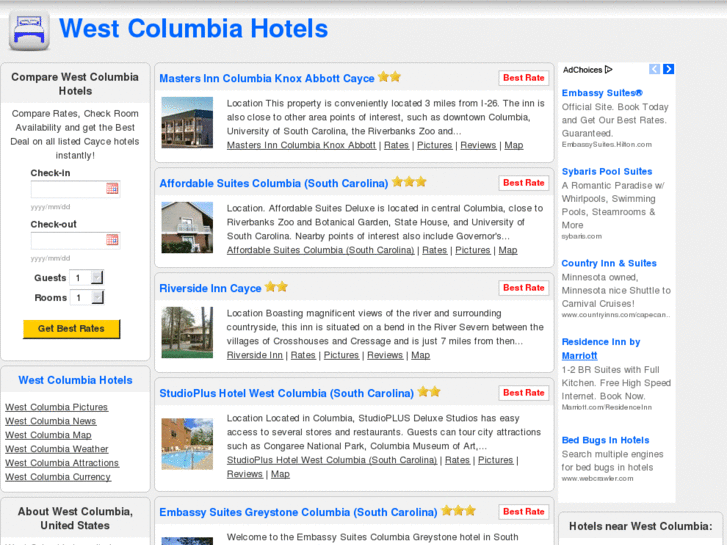 www.westcolumbiahotels.com