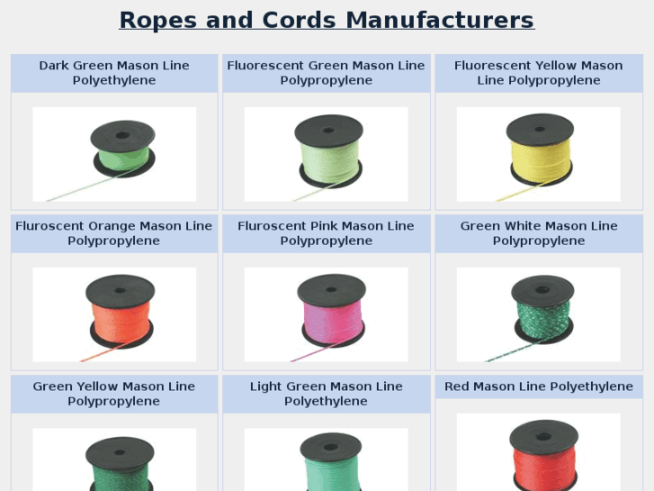 www.ropesandcordsmanufacturers.com