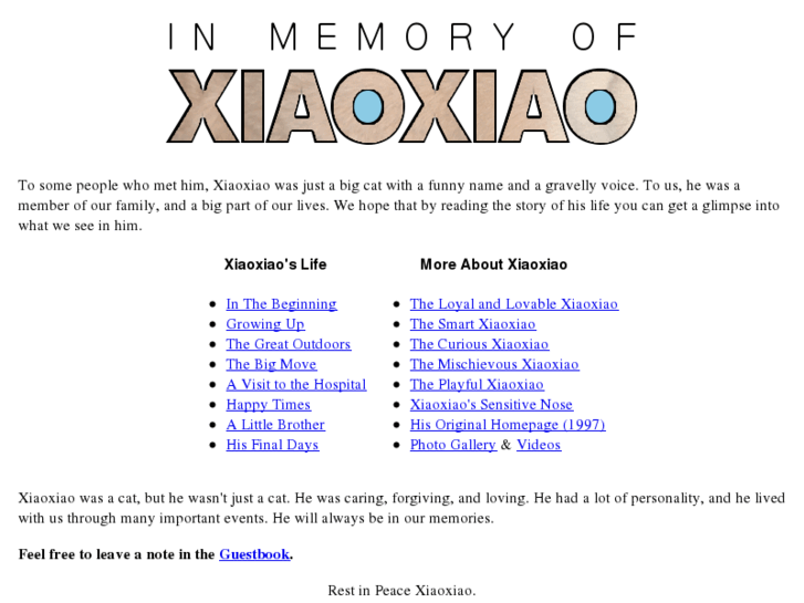 www.xiaoxiao-memorial.com