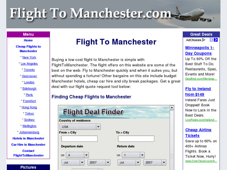 www.flighttomanchester.com