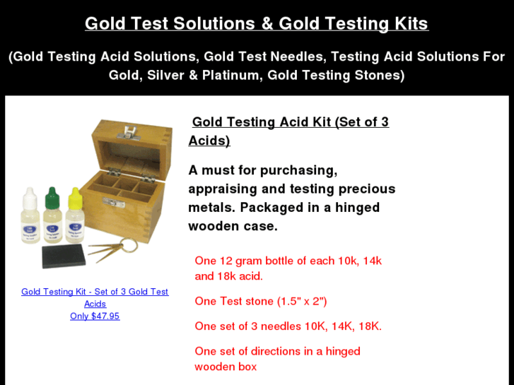 www.goldtestsolutions.net