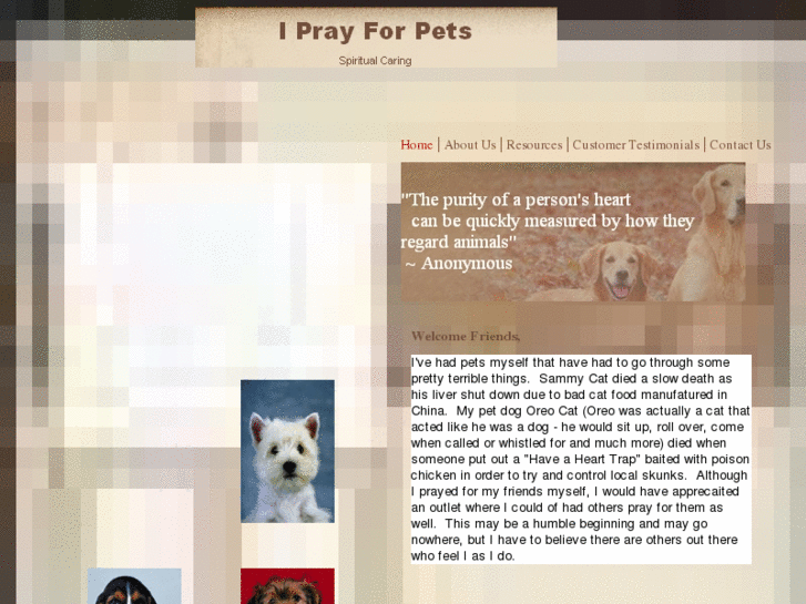 www.iprayforpets.com