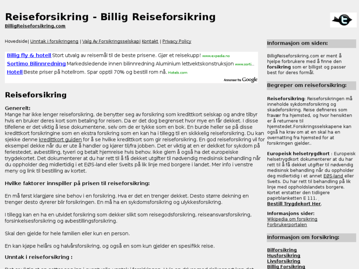 www.billigreiseforsikring.com