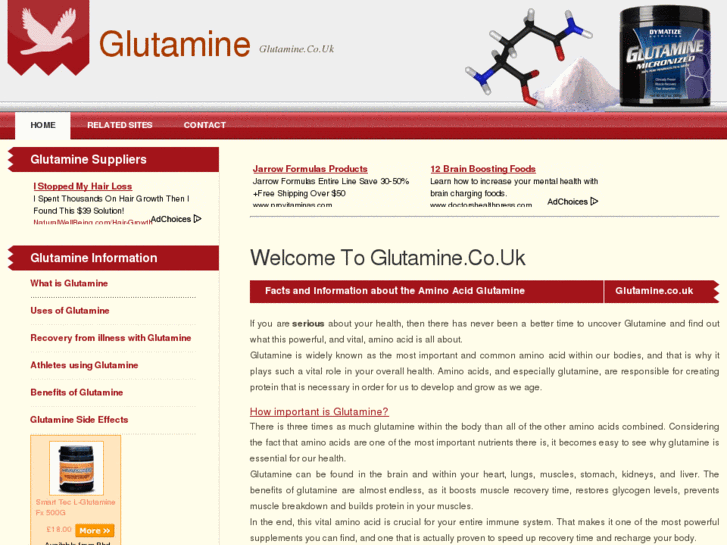 www.glutamine.co.uk