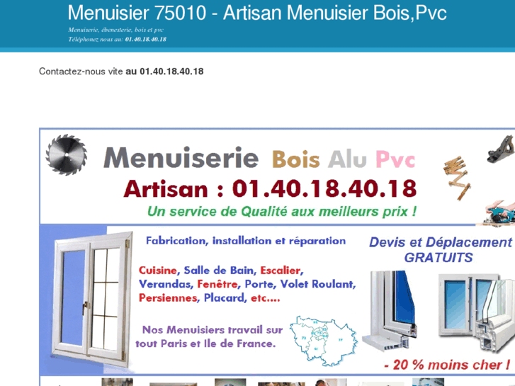 www.menuisier75010.com