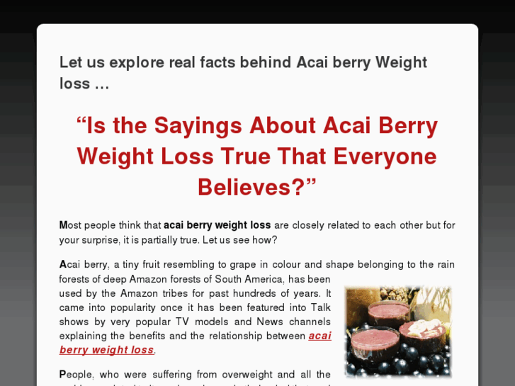 www.acaiberryandweightloss.org