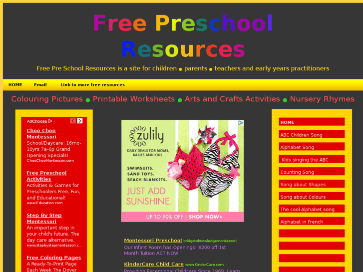 www.freepreschoolresources.com