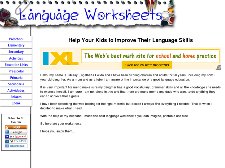 www.language-worksheets.com