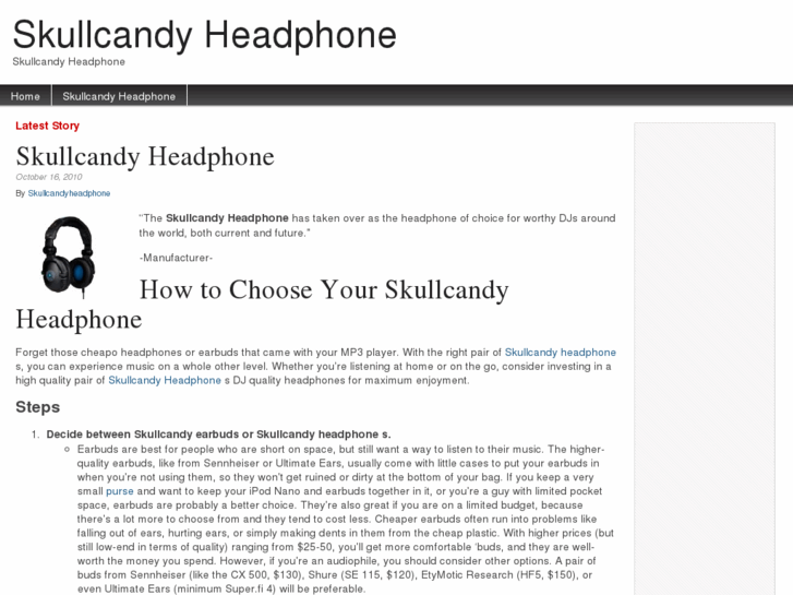 www.skullcandyheadphone.net