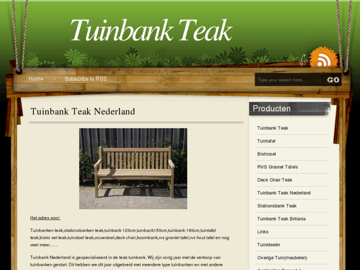 www.tuinbank-teak.nl