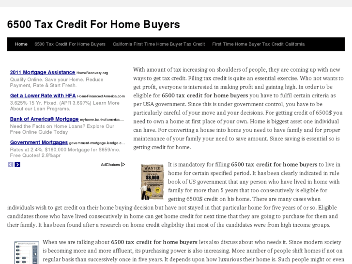 www.6500taxcreditforhomebuyers.com