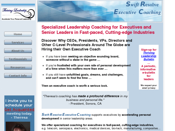 www.swiftresolveexecutivecoaching.com