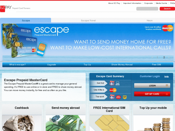 www.escape-prepaid-mastercard.com