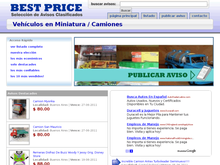 www.camionesminiatura.com.ar