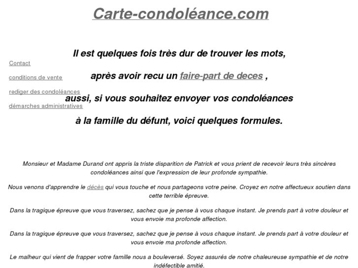 www.carte-condoleance.com