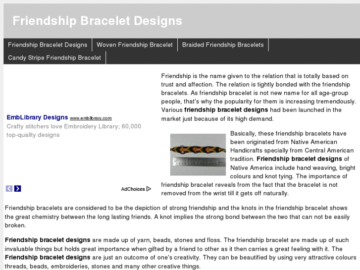 www.friendshipbraceletdesigns.org