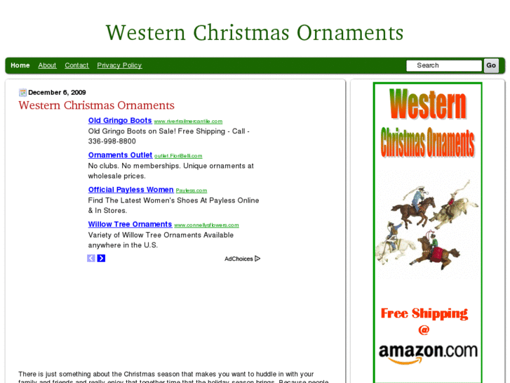 www.westernchristmasornaments.com