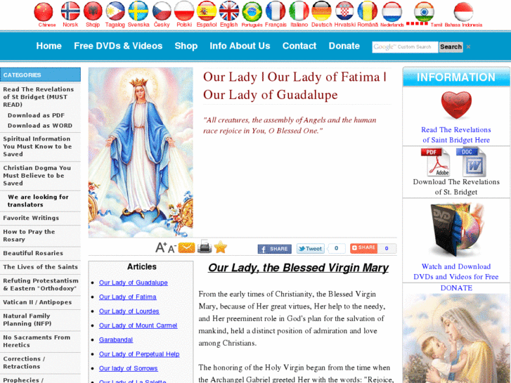 www.our-lady.net