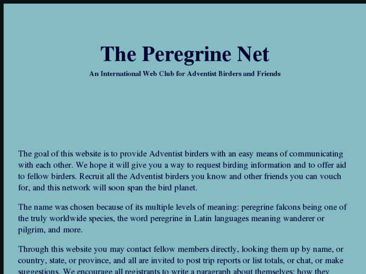 www.peregrinenet.org