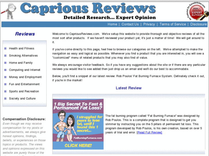 www.capriousreviews.com