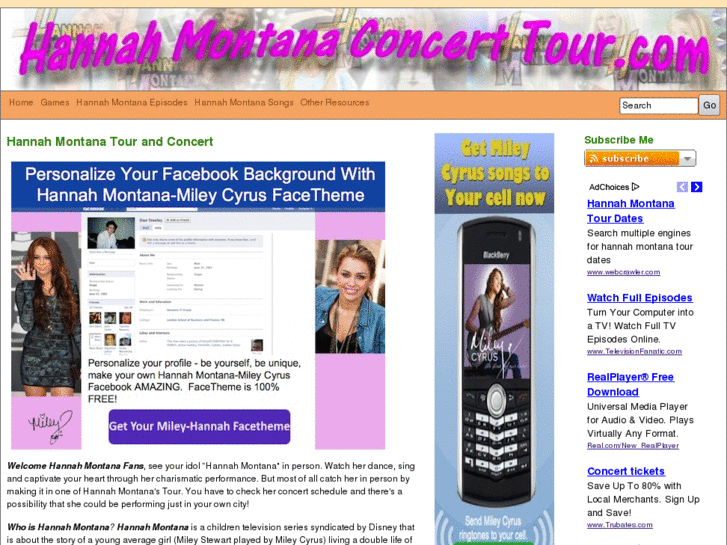 www.hannahmontanaconcerttour.com