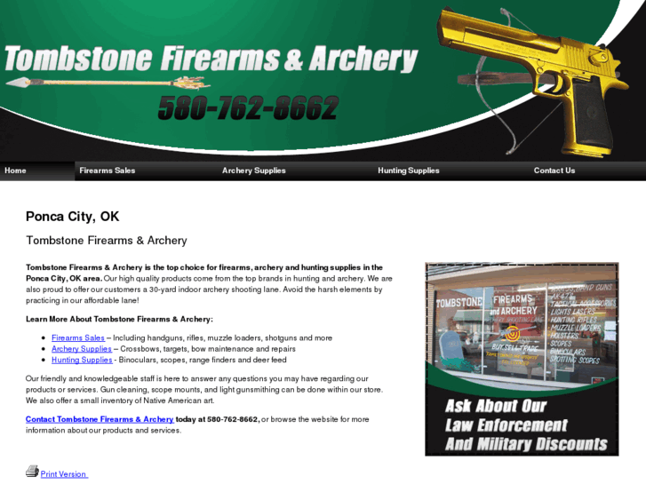 www.tombstonefirearmsandarchery.com