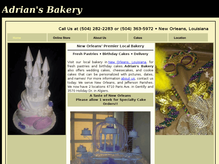 www.adrians-bakery.com