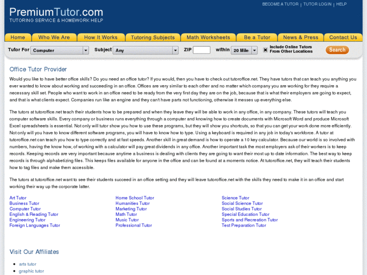 www.tutoroffice.net