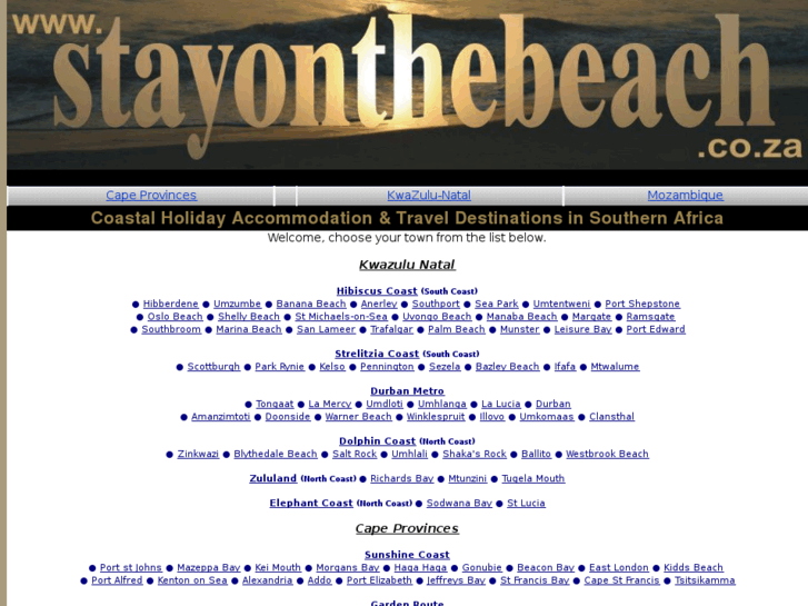 www.stayonthebeach.co.za