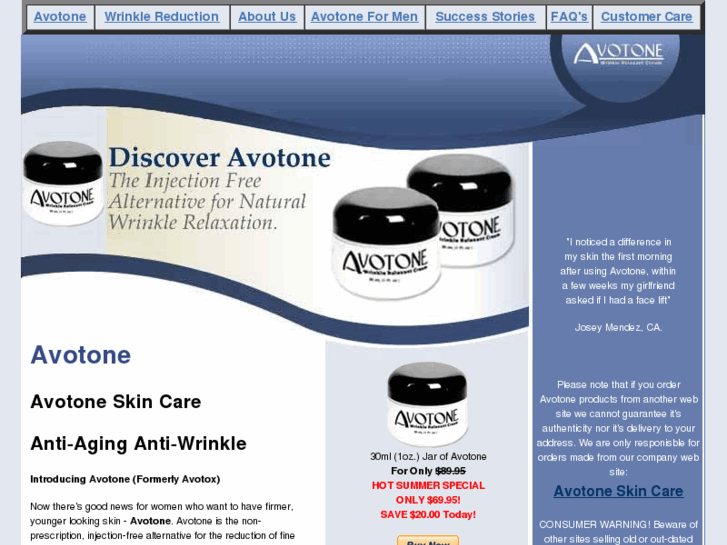 www.avotone-skin-care.com