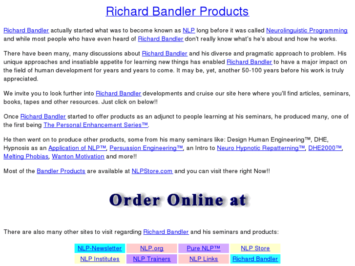 www.richardbandlerproducts.net