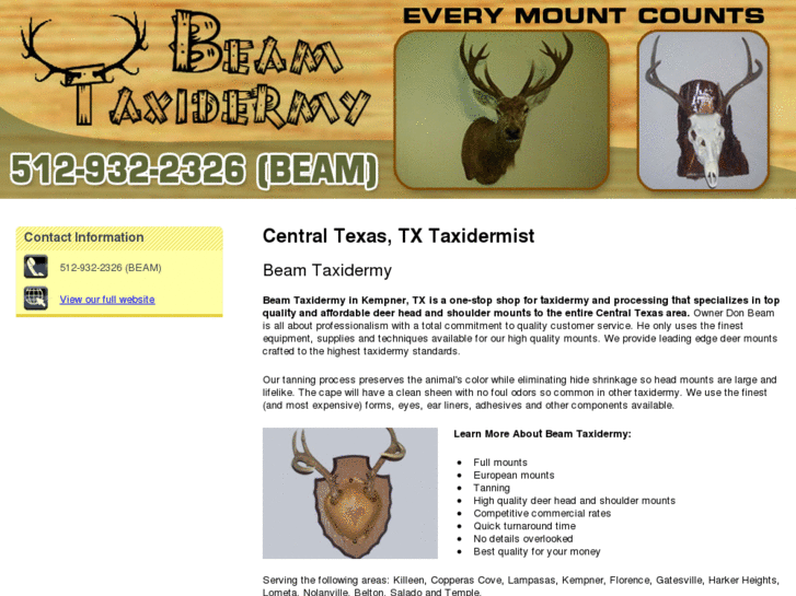 www.beamtaxidermy.net