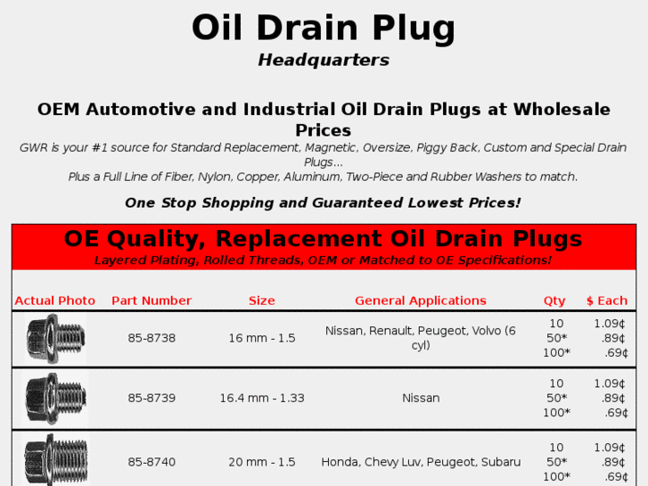 www.oildrainplug.com