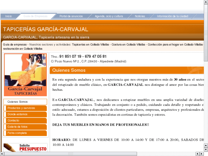 www.tapiceriasgarciacarvajal.es