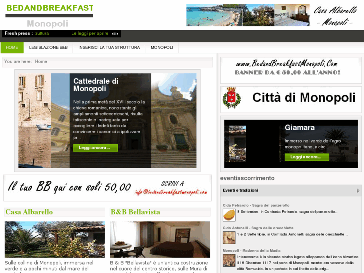 www.bedandbreakfastmonopoli.com