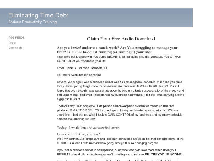 www.eliminatingtimedebt.com