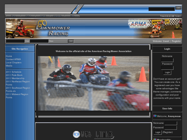 www.americanlawnmowerracing.com