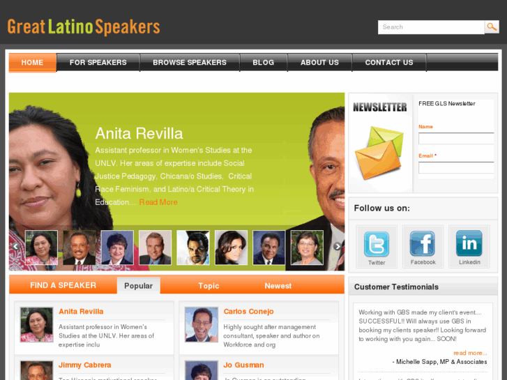 www.greatlatinospeakers.com