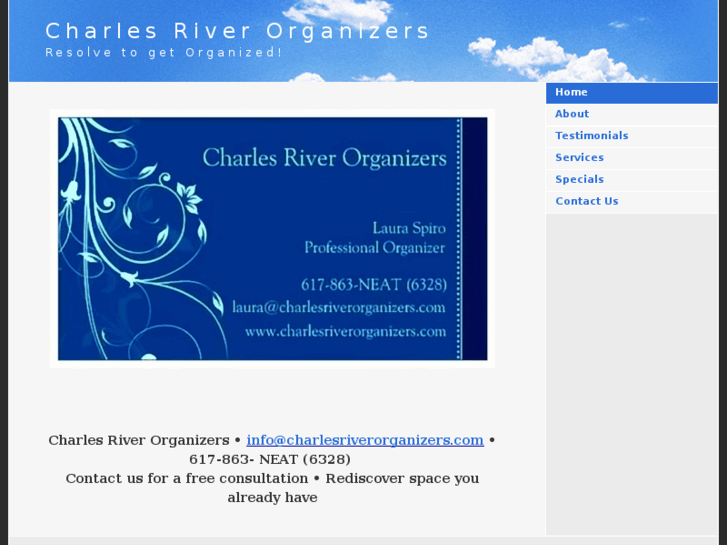 www.charlesriverorganizers.com