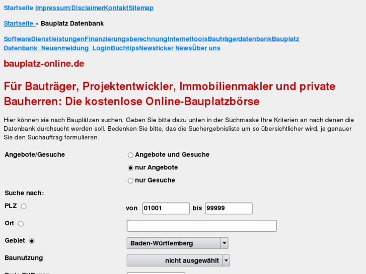 www.bauplatz-online.info