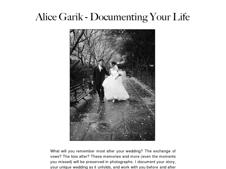 www.alicegarikwedding.com