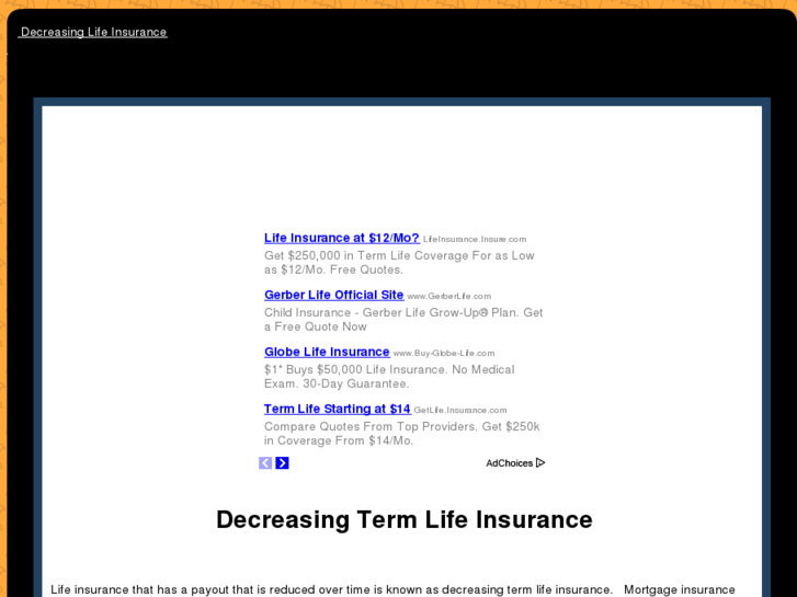 www.decreasinglifeinsurance.com