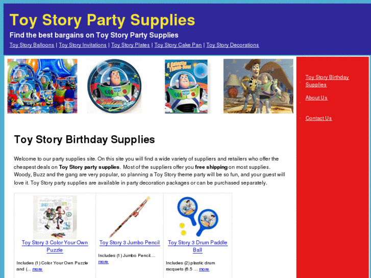 www.toystorypartysupplies.com