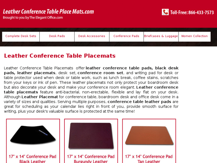 www.leatherconferencetableplacemats.com