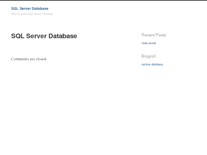 www.sqlserverdatabase.net