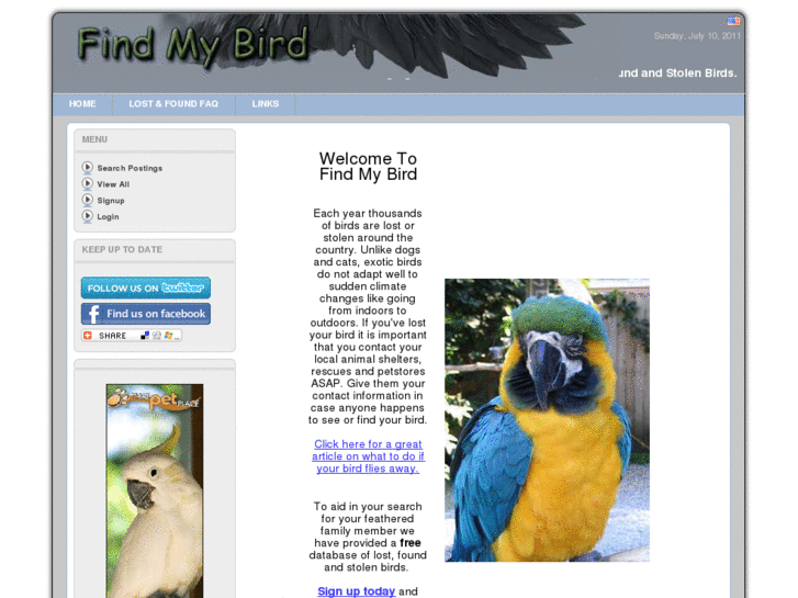 www.findmybird.com