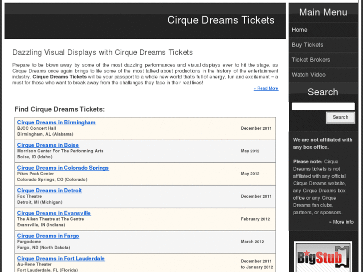 www.cirquedreamstickets.info